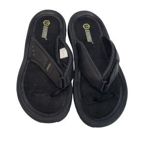 Khombu Cacey Men's Black Thong Sandals, Size 9 M